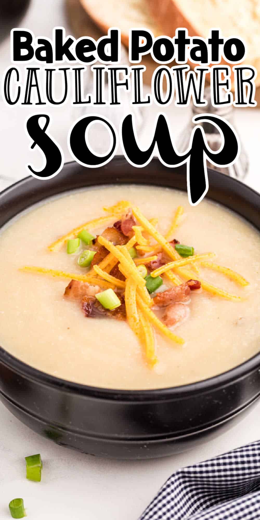 Baked Potato Cauliflower Soup with Bacon
