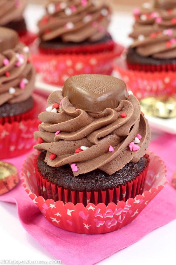 Chocolate Valentine's Day Cupcakes with Chocolate Buttercream