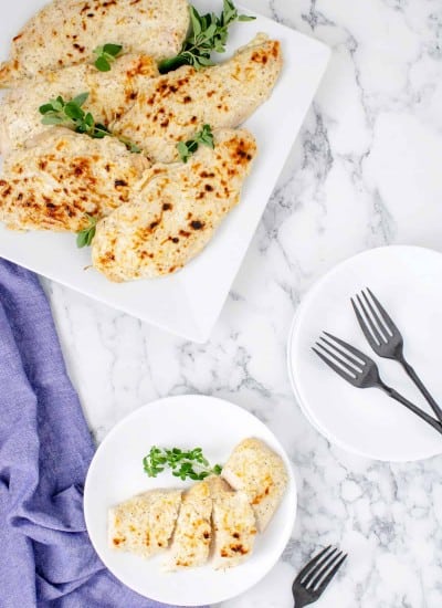 Oven Baked Garlic Parmesan Crusted Chicken