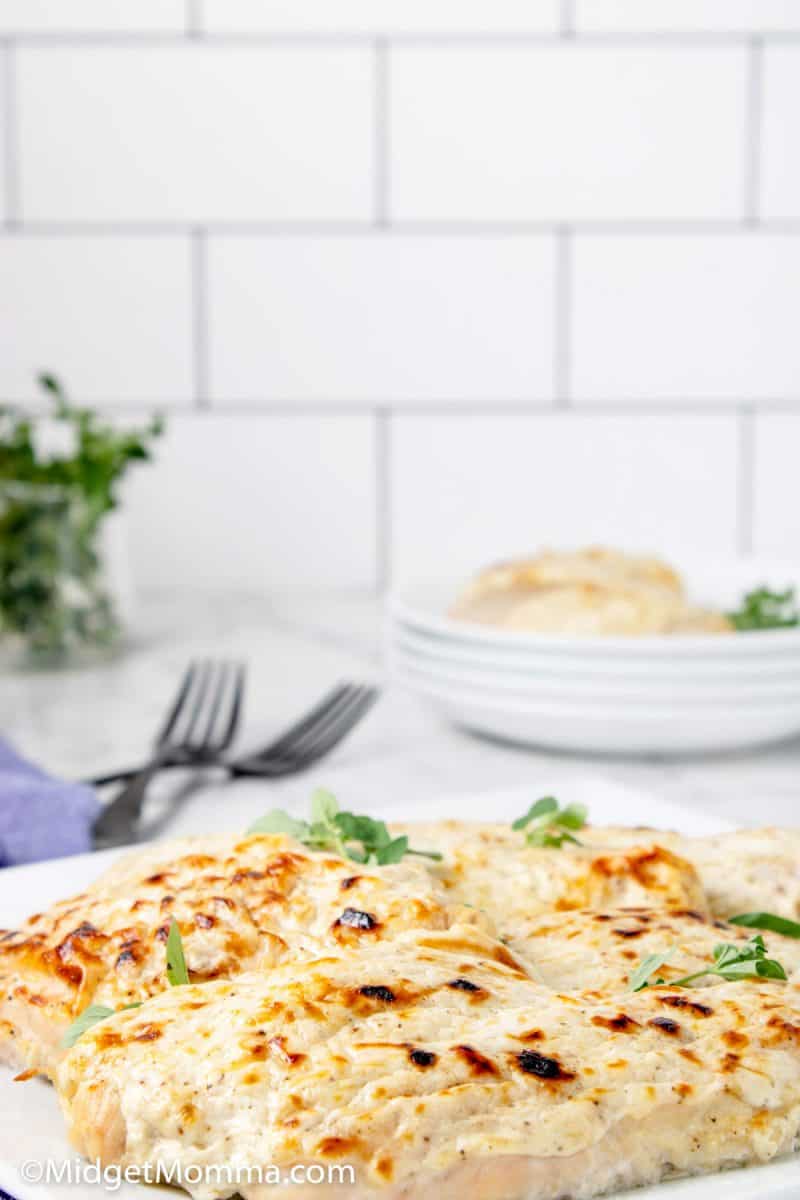 Oven Baked Garlic Parmesan Crusted Chicken • MidgetMomma