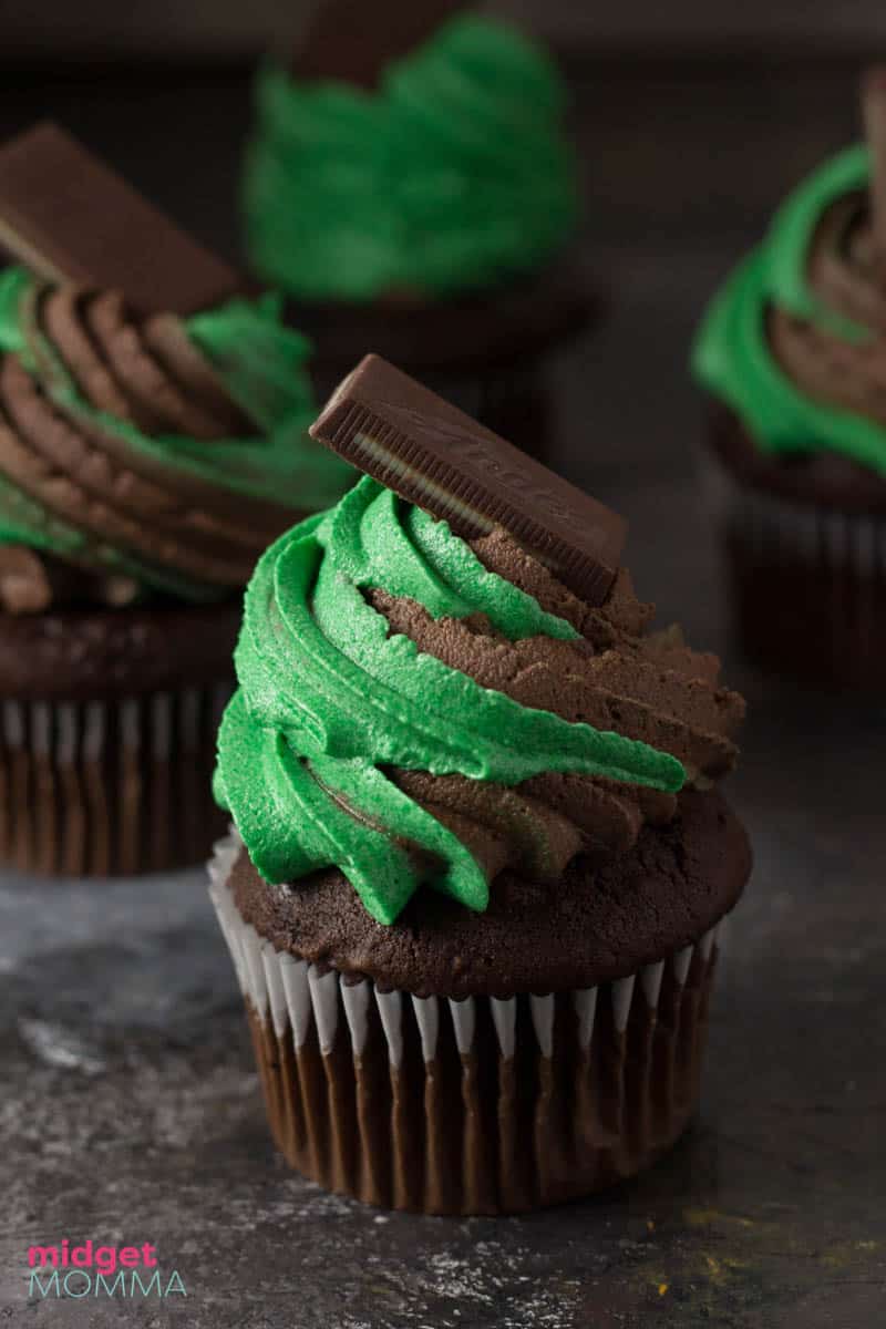 andes mint cupcakes