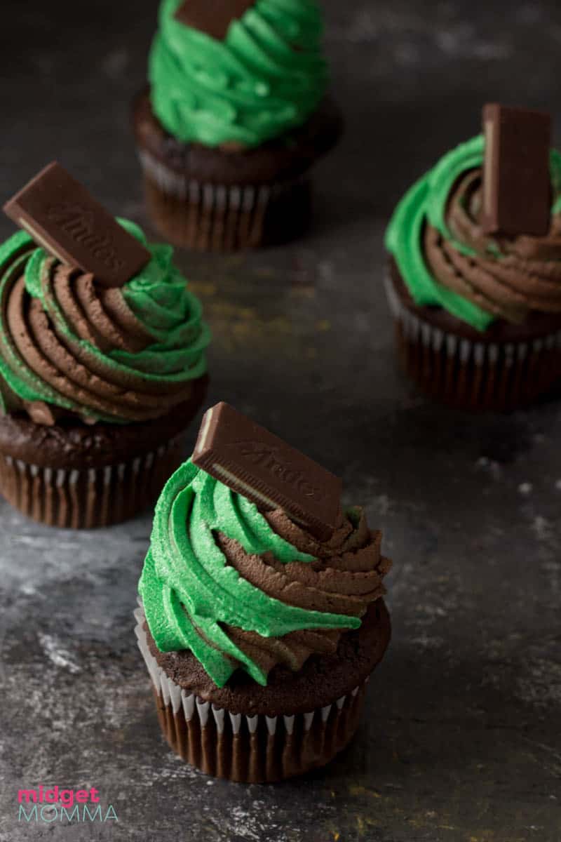 andes mint cupcakes