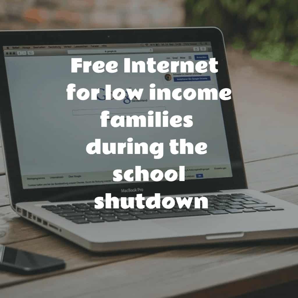 Free internet for low income families with students during school