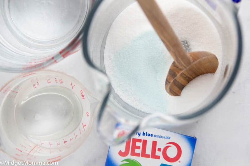 stirring dry ingredients for homemade pedialyte 