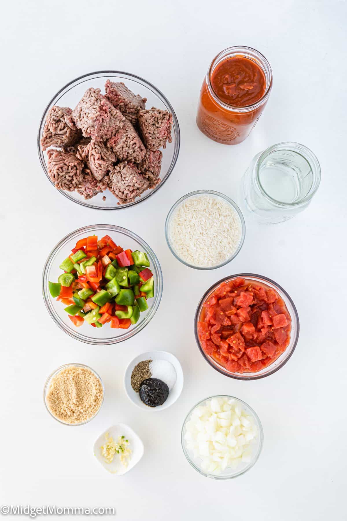 Slow Cooker Stuffed Pepper Soup Recipe ingredients