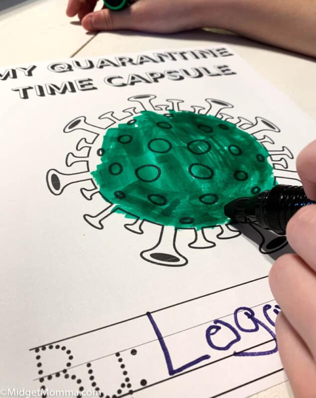 Covid-19 Time Capsule Worksheets Printables • MidgetMomma