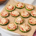 Easy Zucchini Pizza Bites on a serving dish