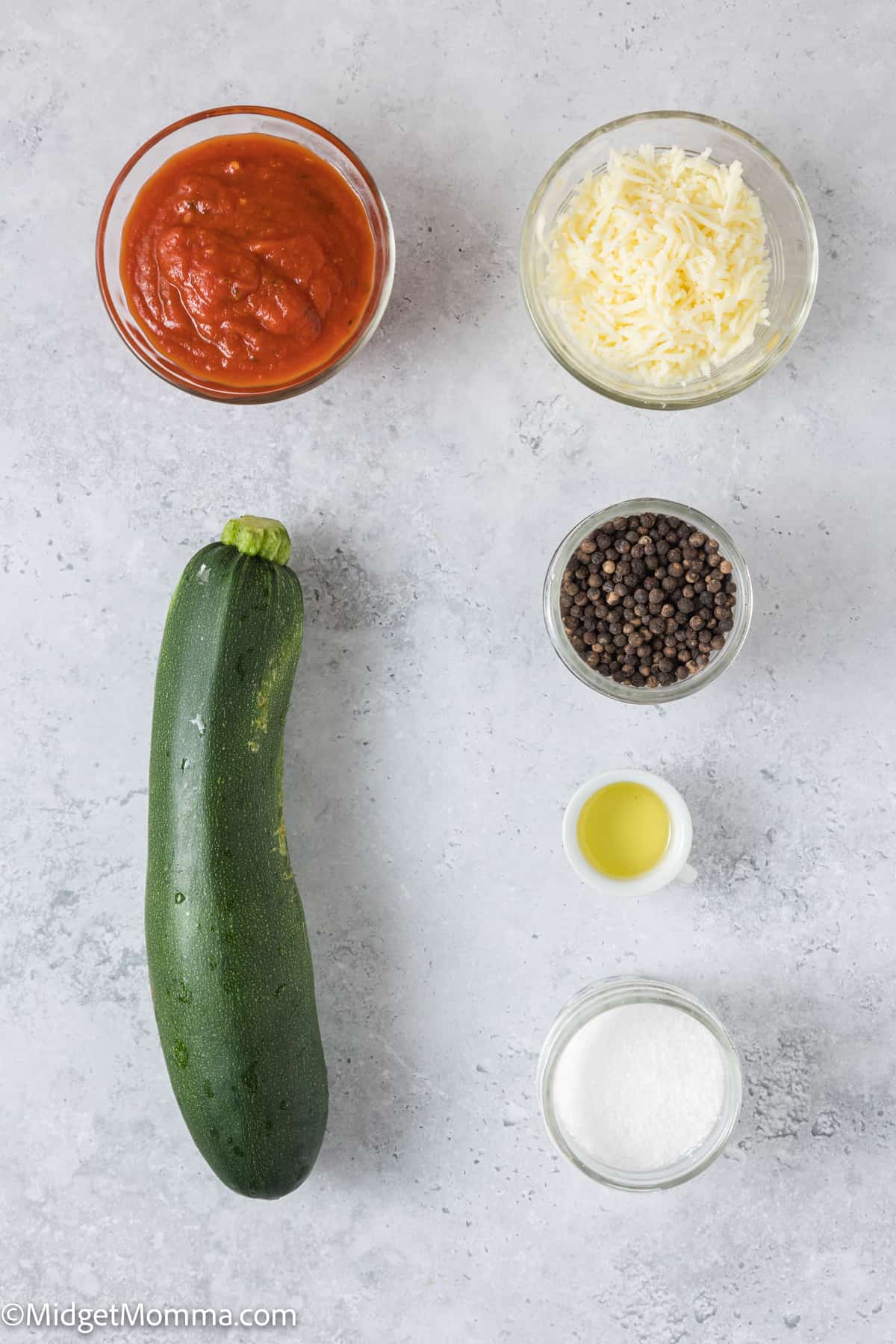Easy Zucchini Pizza Bites Recipe ingredients