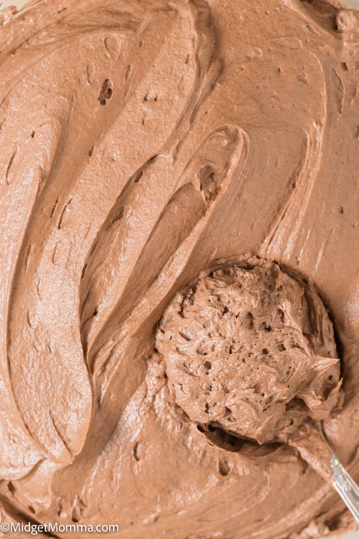 close up photo of Mocha Buttercream Frosting Recipe - Chocolate Coffee Buttercream Frosting