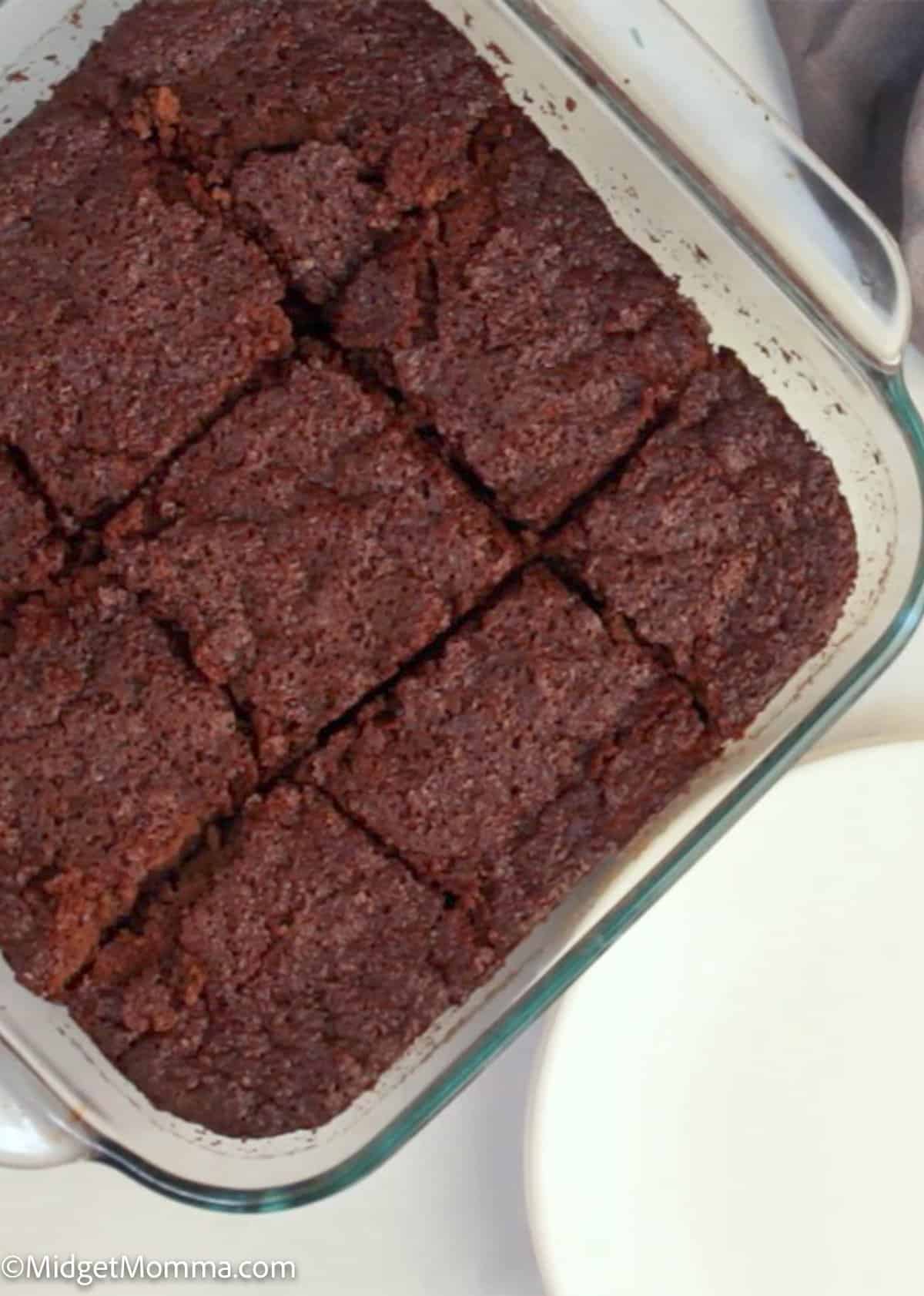 soda brownies in a baking dish