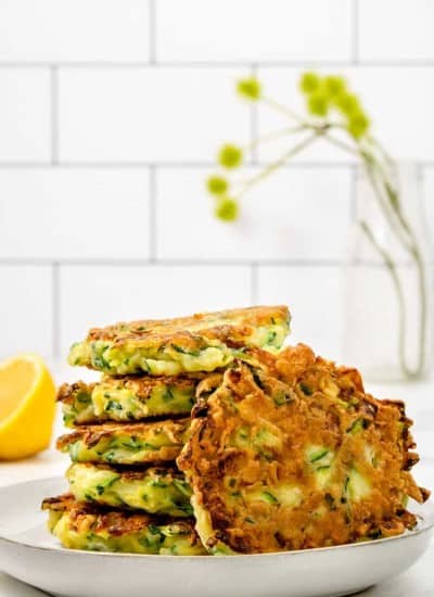 Zucchini Fritters Recipe stacked