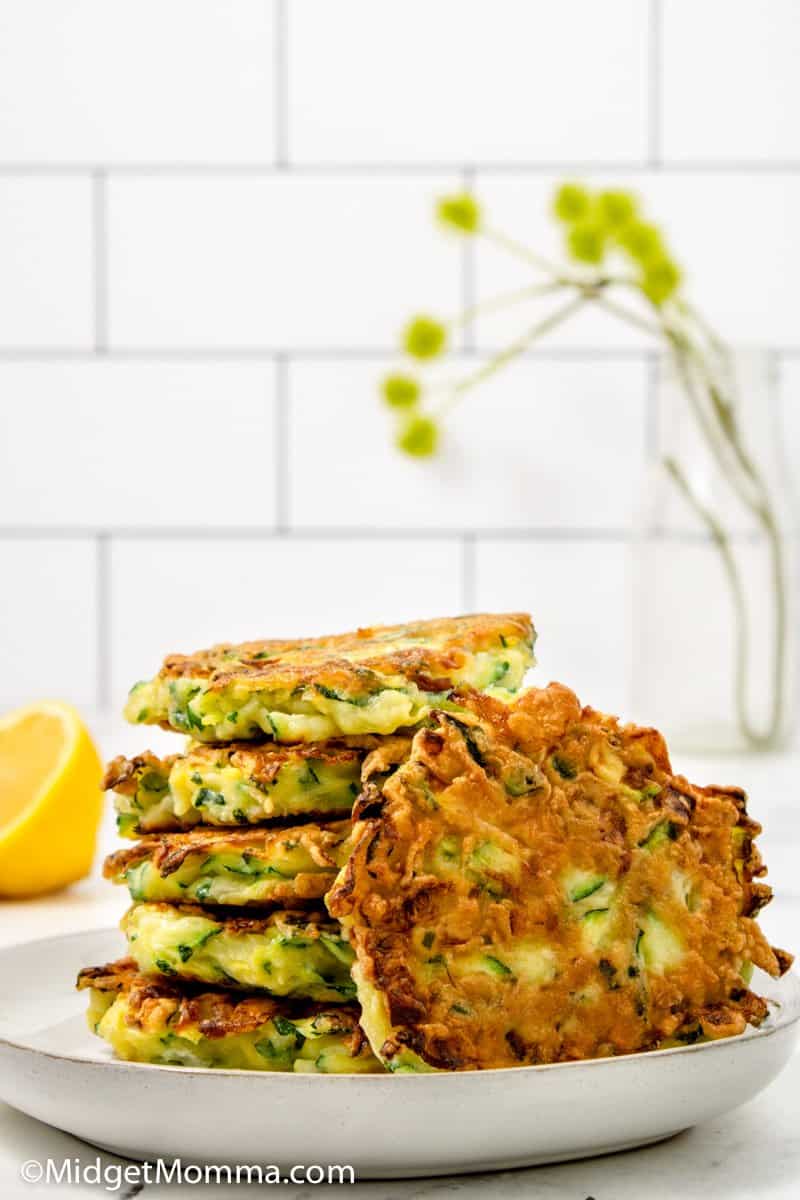 Zucchini Fritters Recipe stacked