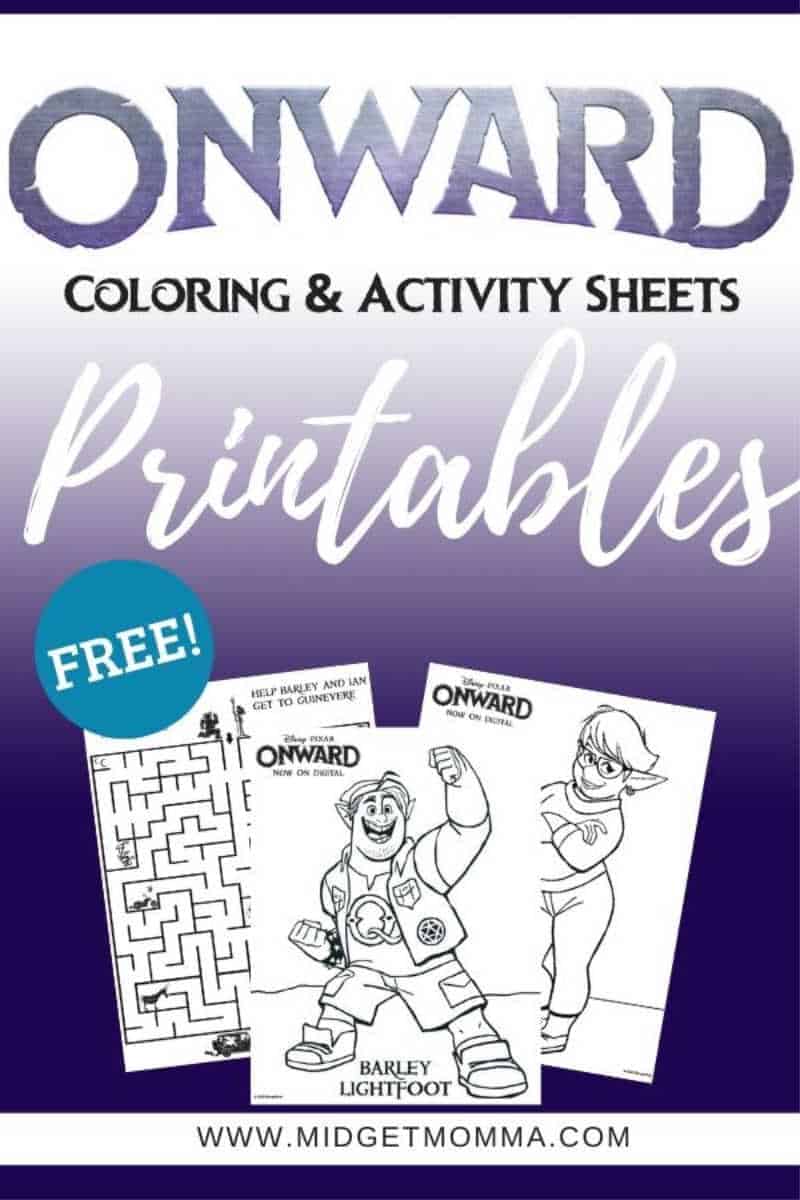 Onward Printable Coloring pages and activity sheets