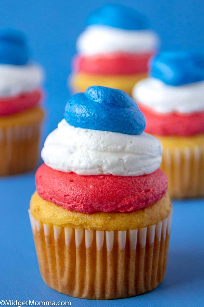 Single 4th of july cupcake 