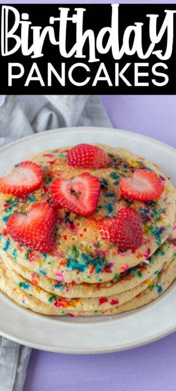 Funfetti Birthday Cake Pancakes Recipe • MidgetMomma