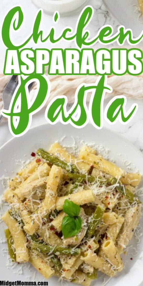 Creamy Chicken Asparagus Pasta Recipe (Under 30 minute dinner!)