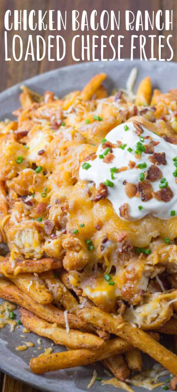 Cheesy Loaded Chicken Bacon Ranch Fries Recipe • MidgetMomma