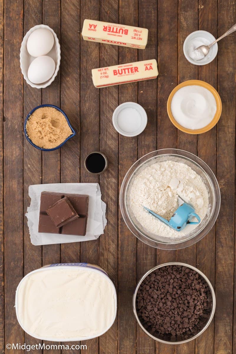 Chocolate Chip Cookie Ice Cream Sandwiches ingredients