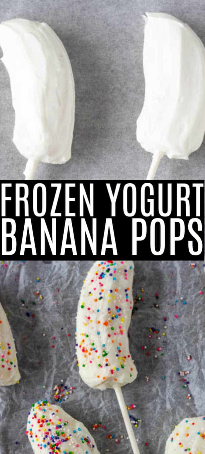 Yogurt Covered Frozen Banana Popsicles