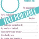 All About Mom Mother's Day Printable for Kids • MidgetMomma