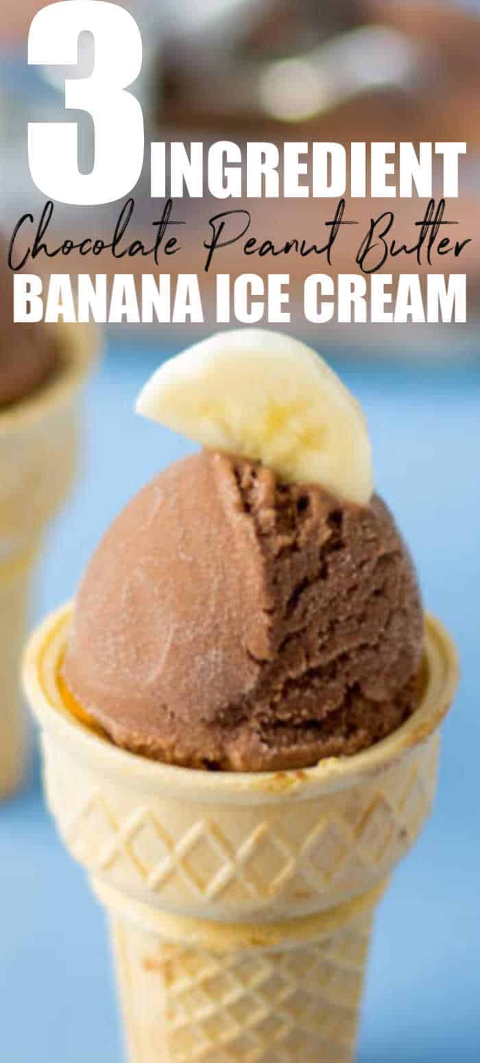 Homemade Ice Cream Banana Chocolate Peanut Butter Flavor