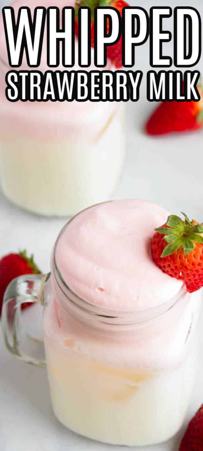 The BEST Whipped Strawberry Milk Recipe • MidgetMomma