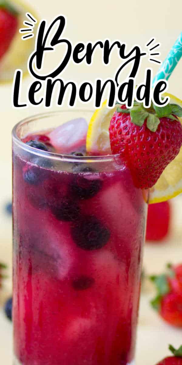 Refreshing Berry Lemonade (Made with Strawberries, Blueberries