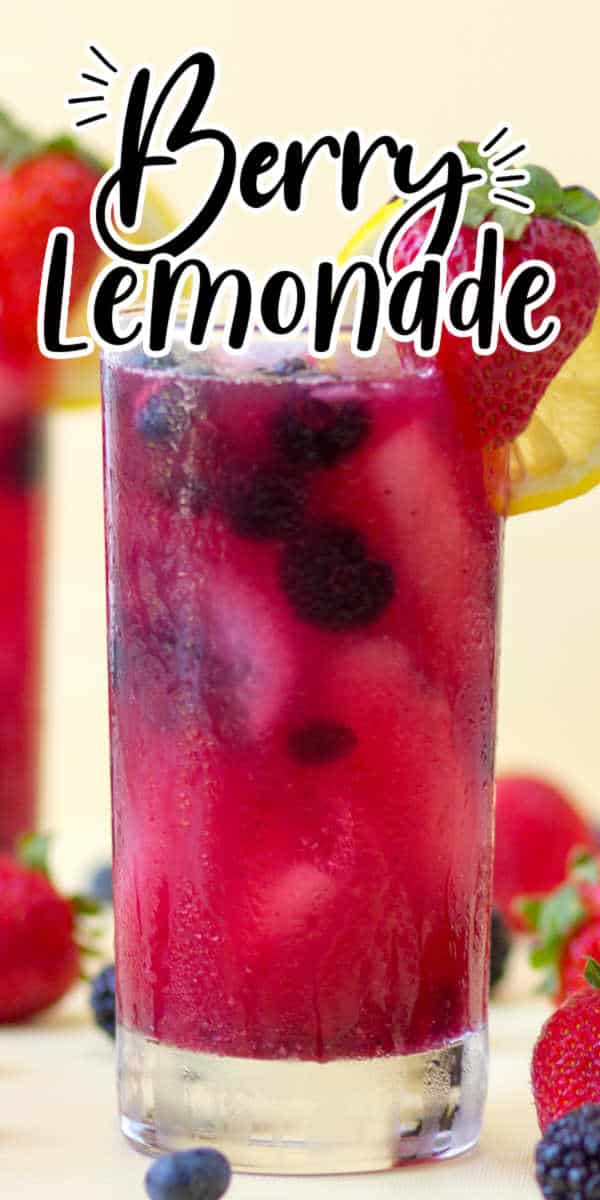 Refreshing Berry Lemonade (Made with Strawberries, Blueberries