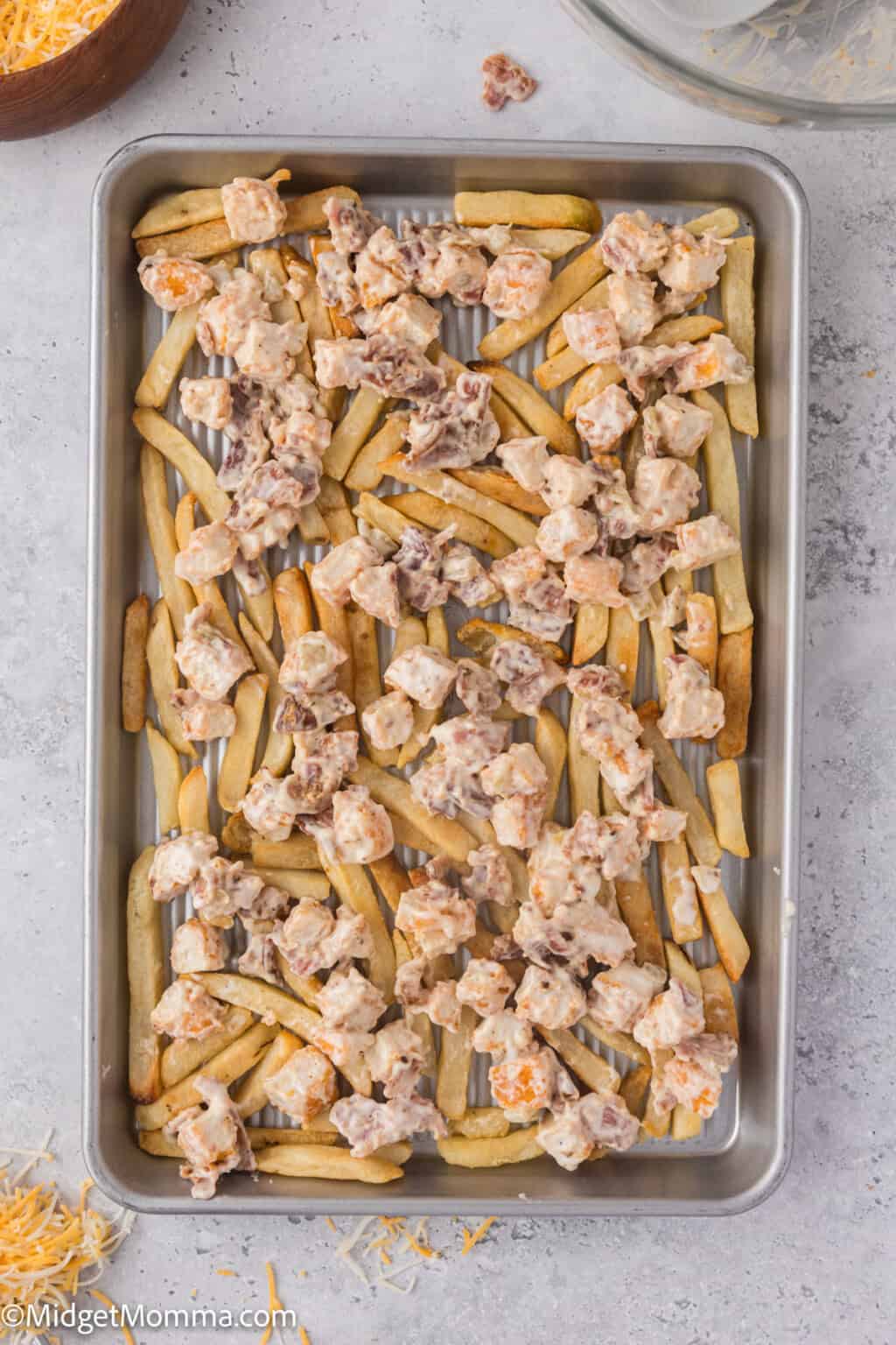 Cheesy Loaded Chicken Bacon Ranch Fries Recipe • MidgetMomma