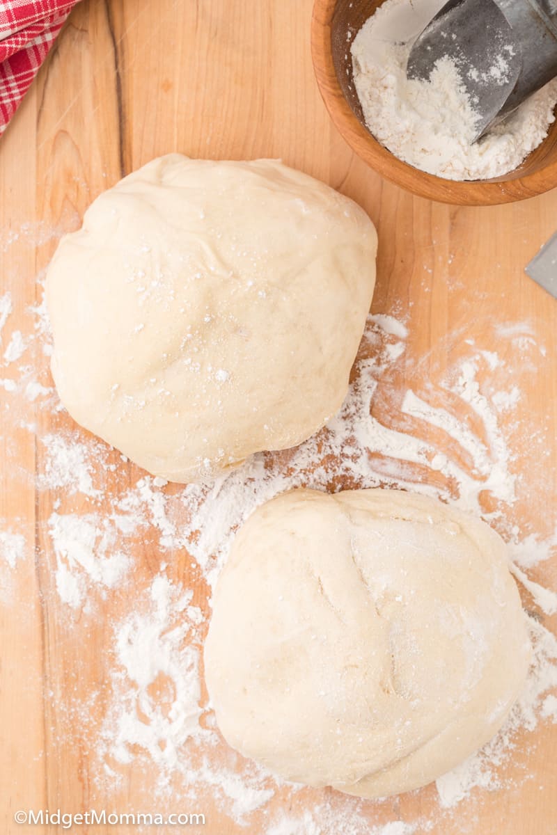 2 balls of homemade pizza dough recipe