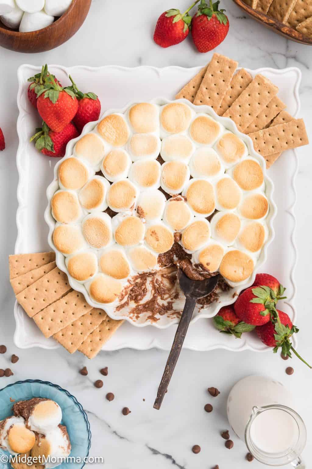Easy Oven Baked S'Mores Dip Recipe • MidgetMomma