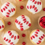 Baseball cupcakes