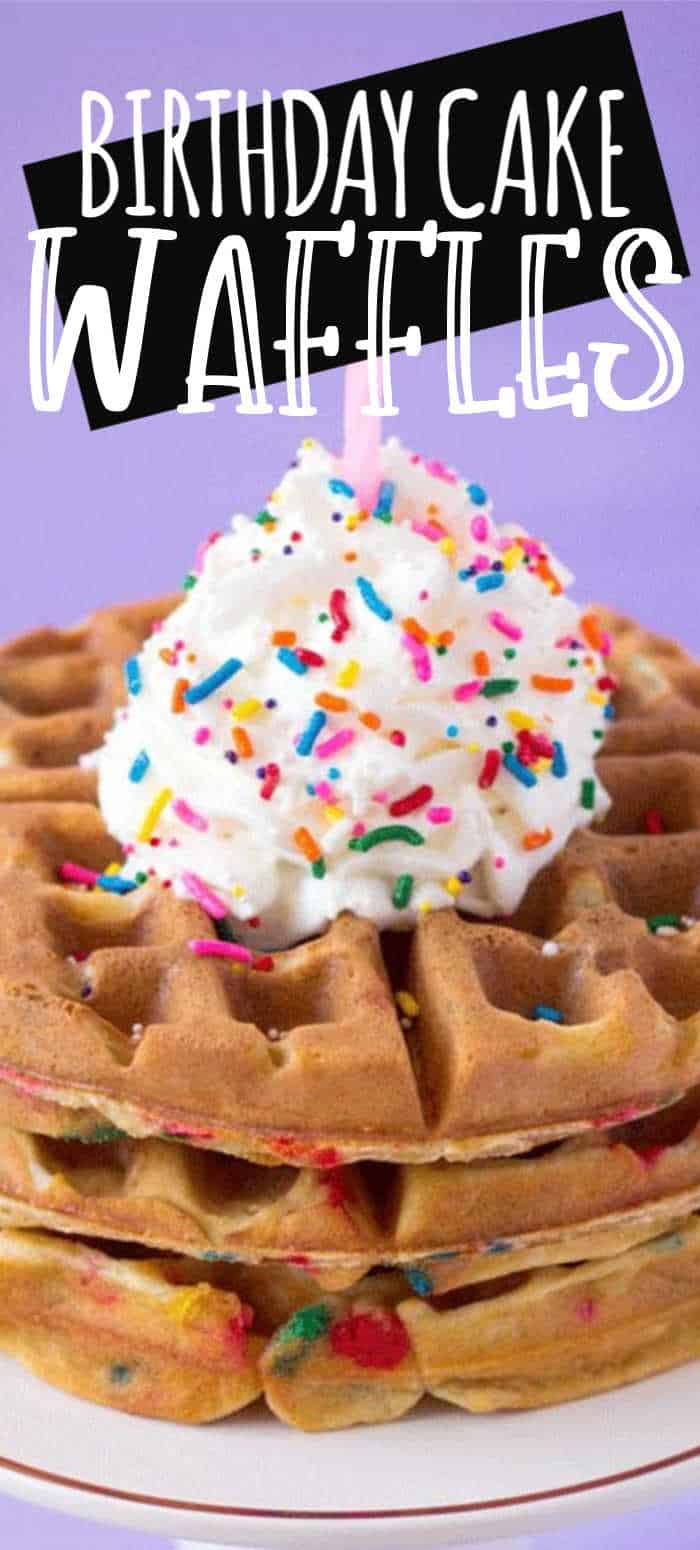 Funfetti Birthday Cake Waffles