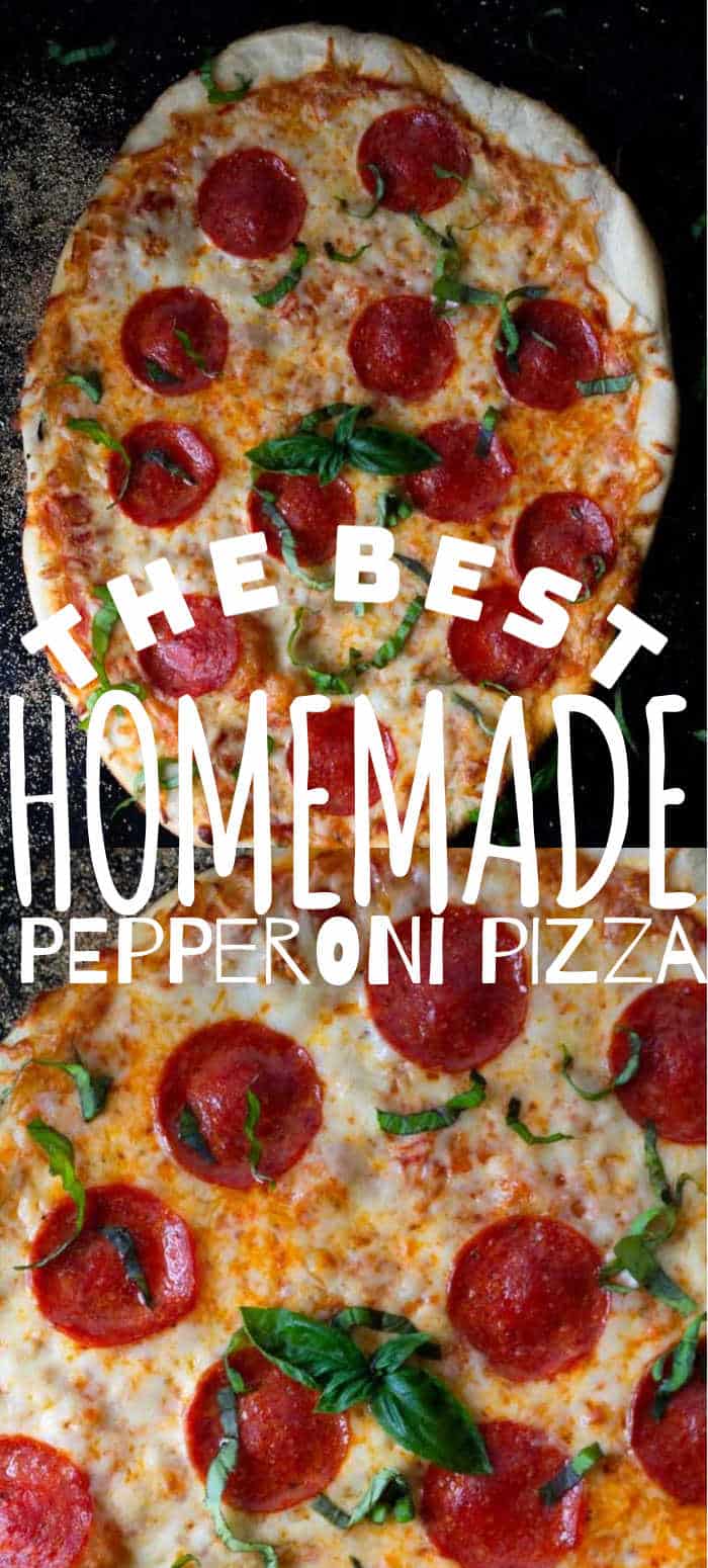 Homemade Pepperoni Pizza • MidgetMomma