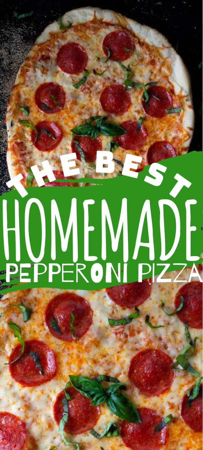 Homemade Pepperoni Pizza • MidgetMomma