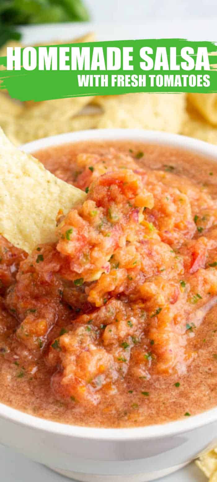 How to Make Homemade Salsa with fresh tomatoes •