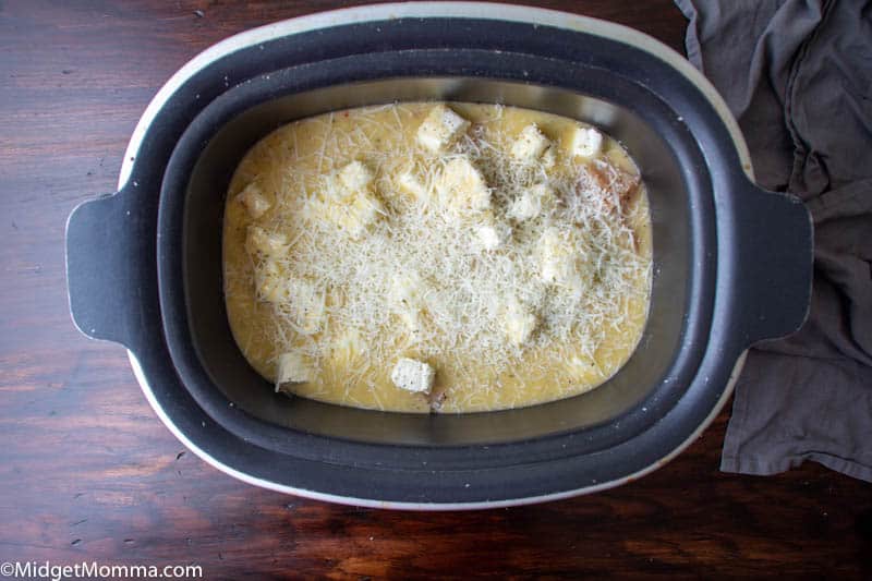 chicken and ingredients in cooking bowl