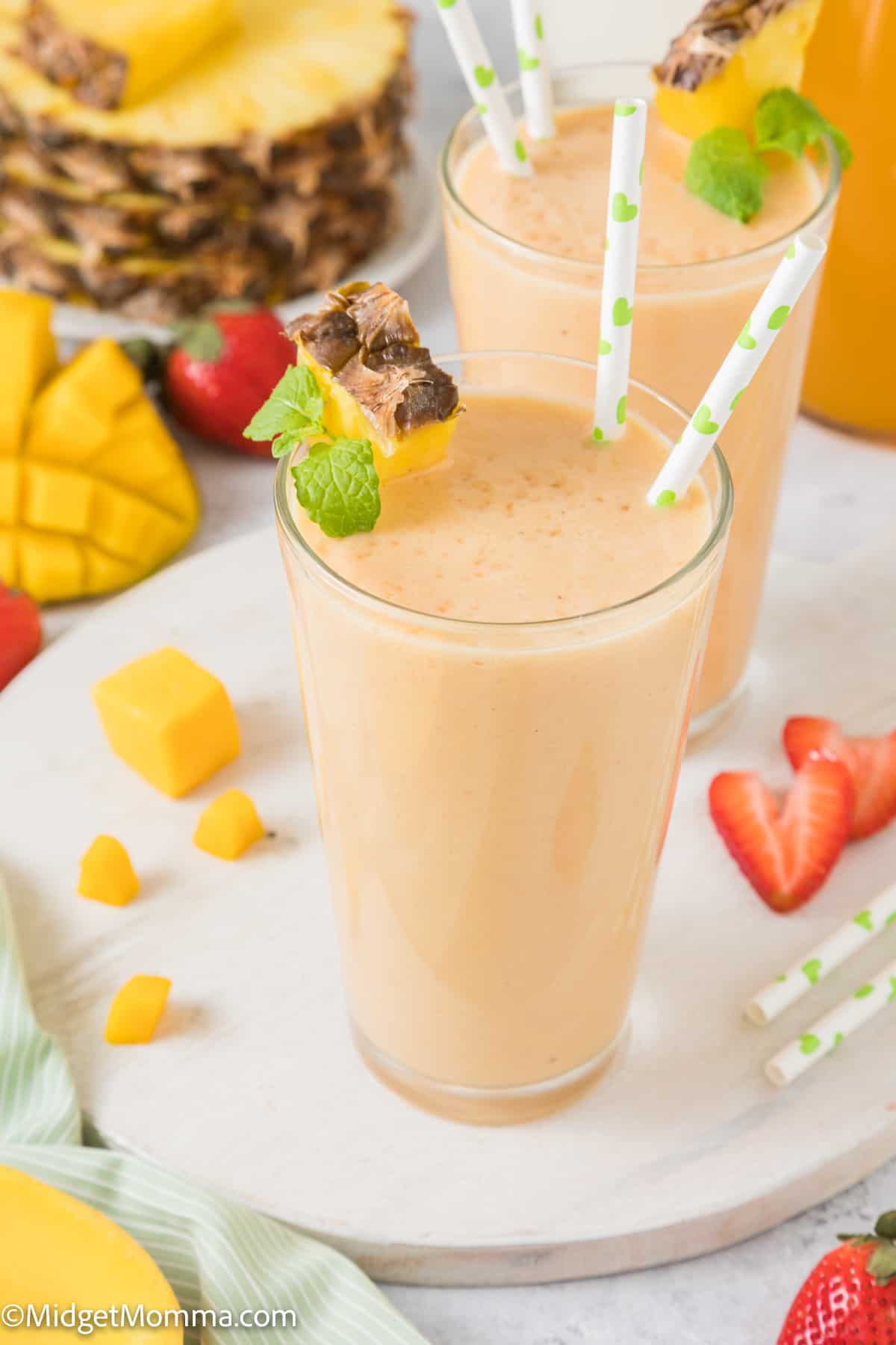 Tropical Mango Pineapple Fruit Smoothie Recipe