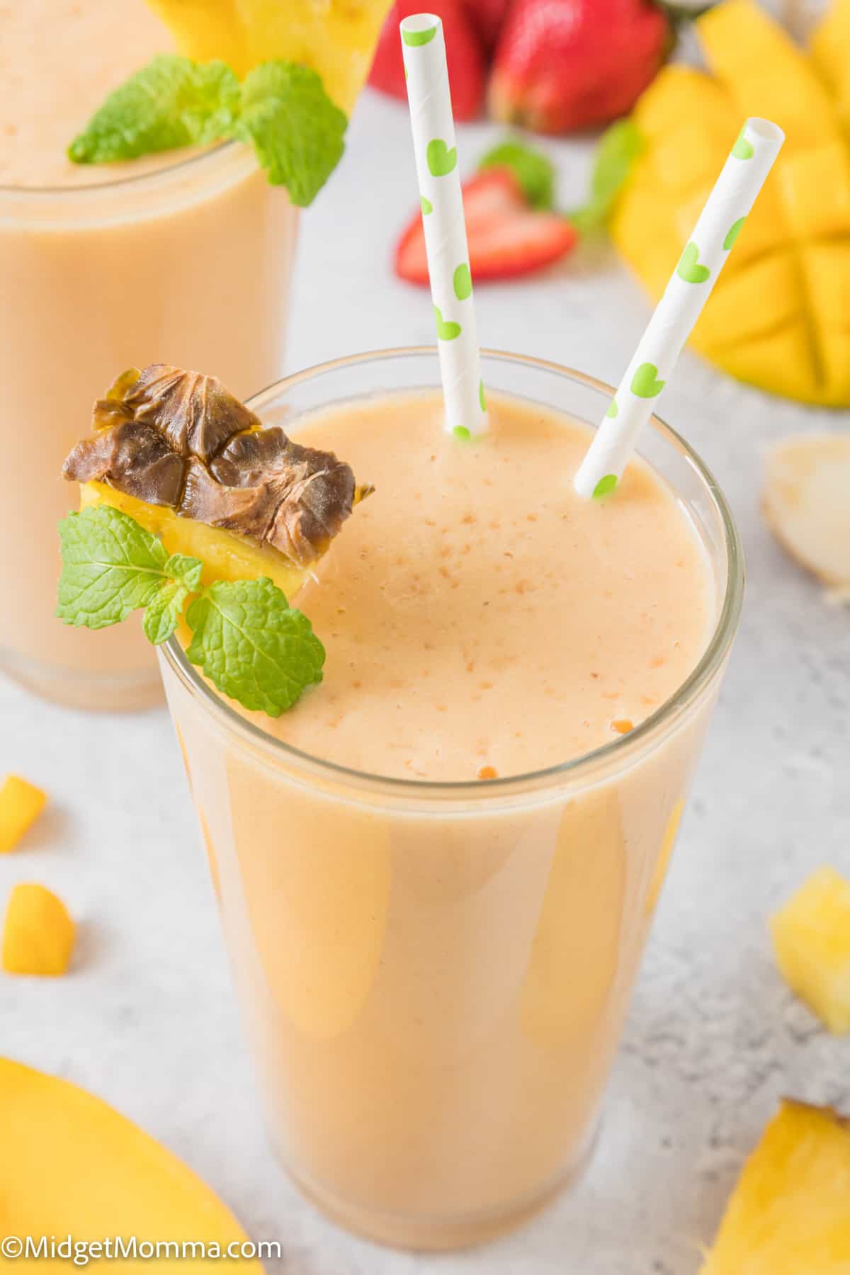 Tropical Mango Pineapple Fruit Smoothie Recipe