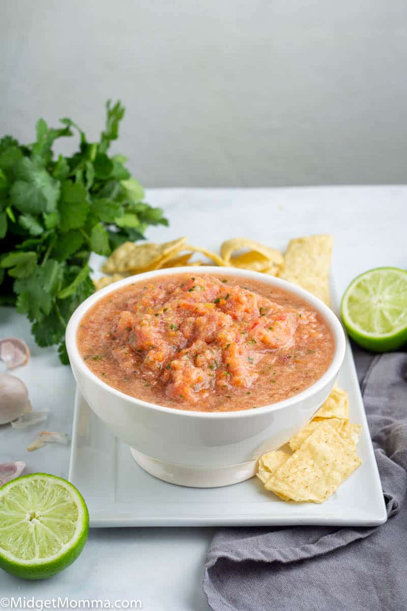 bowl of homemade salsa