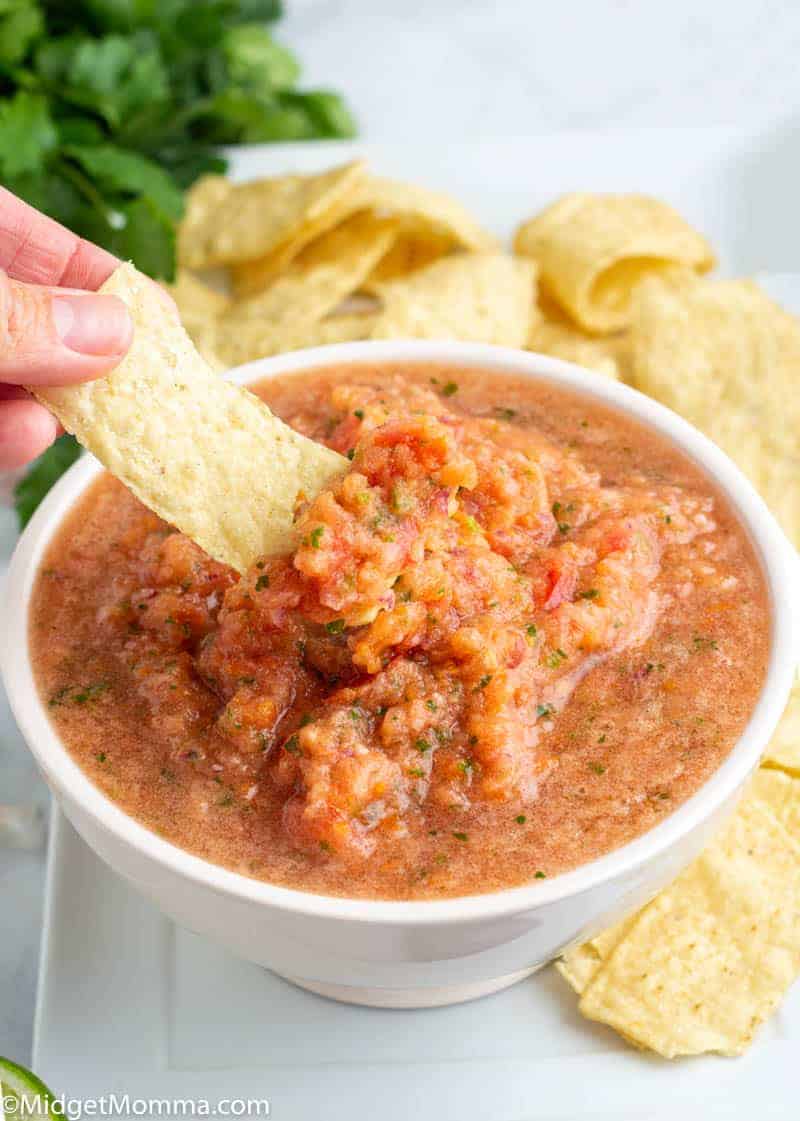 Homemade salsa with fresh tomatoes