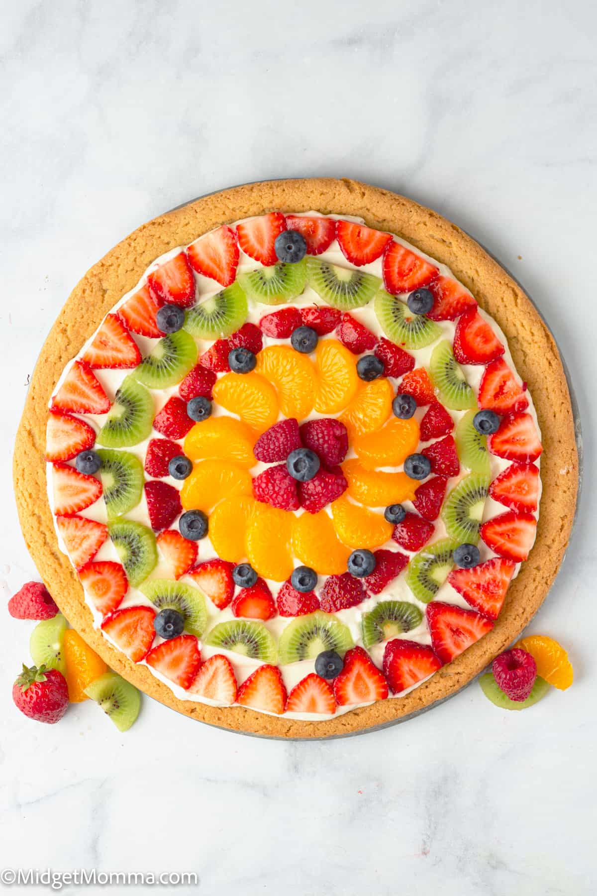 overhead photo of Fruit Pizza recipe