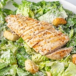 Caesar Salad Recipe with homemade Caesar Salad Dressing