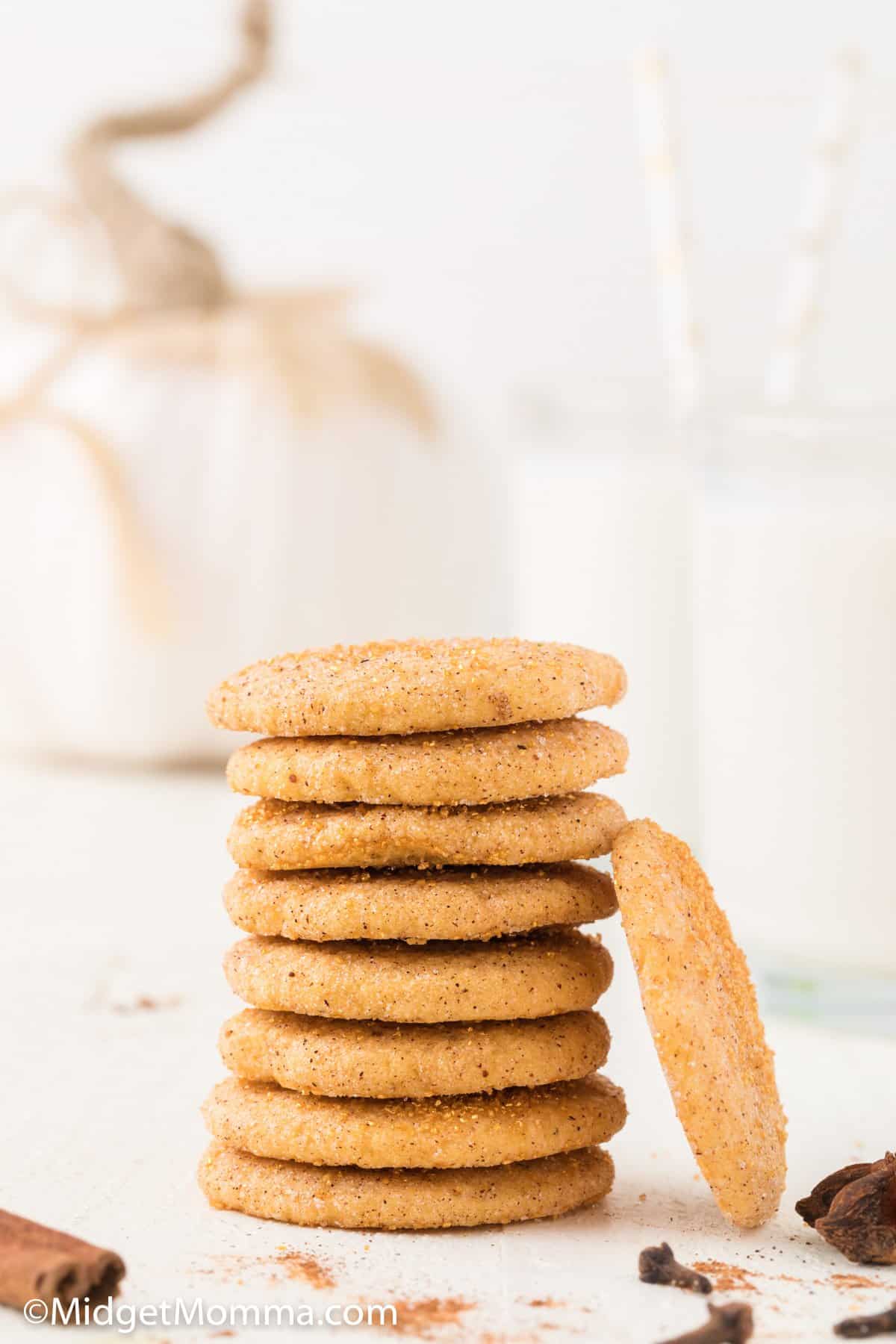 Soft and Chewy Pumpkin Snickerdoodle Cookies MidgetMomma