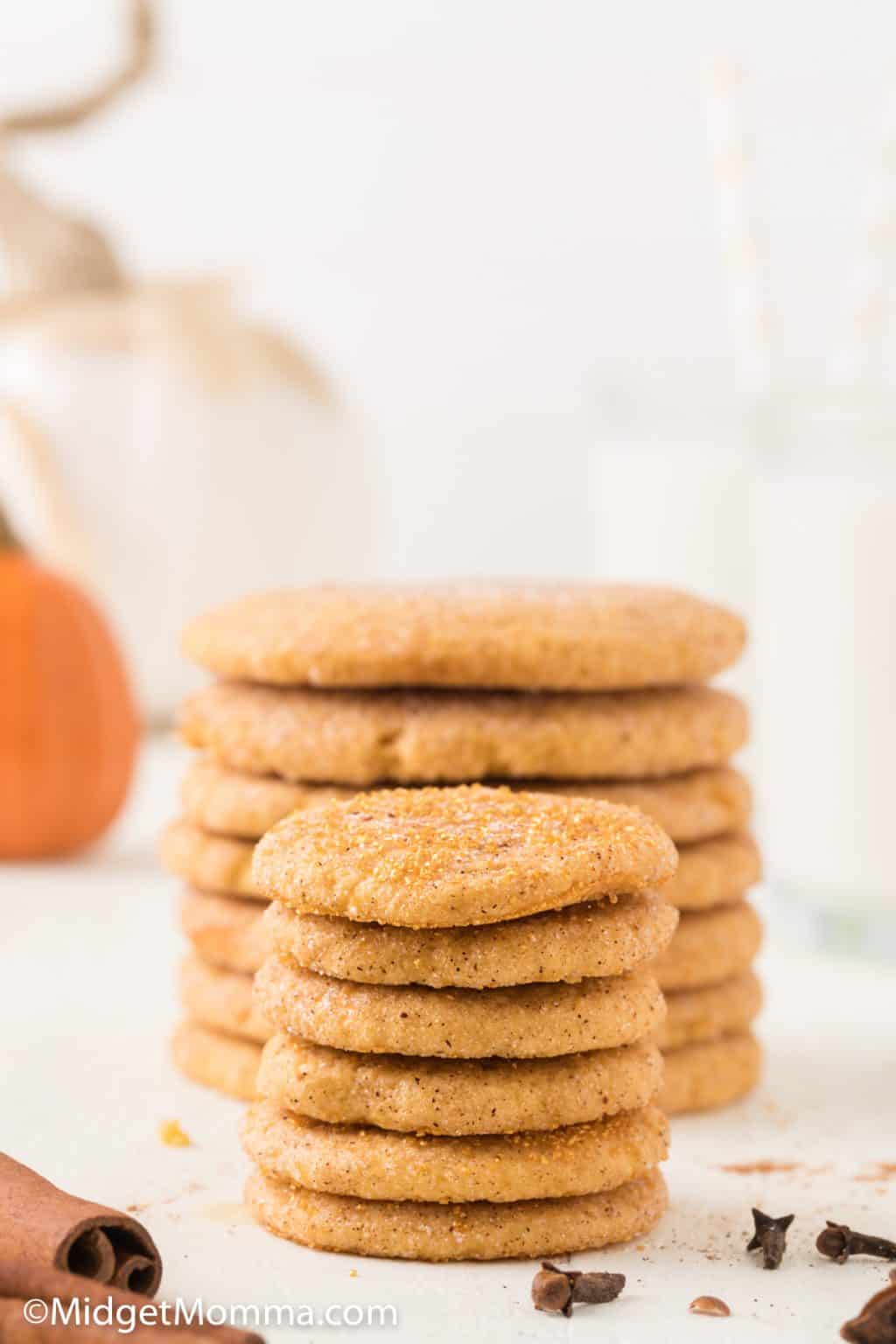 Soft and Chewy Pumpkin Snickerdoodle Cookies MidgetMomma