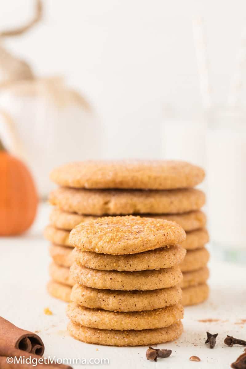 stacks  of  Pumpkin Snickerdoodle Cookies