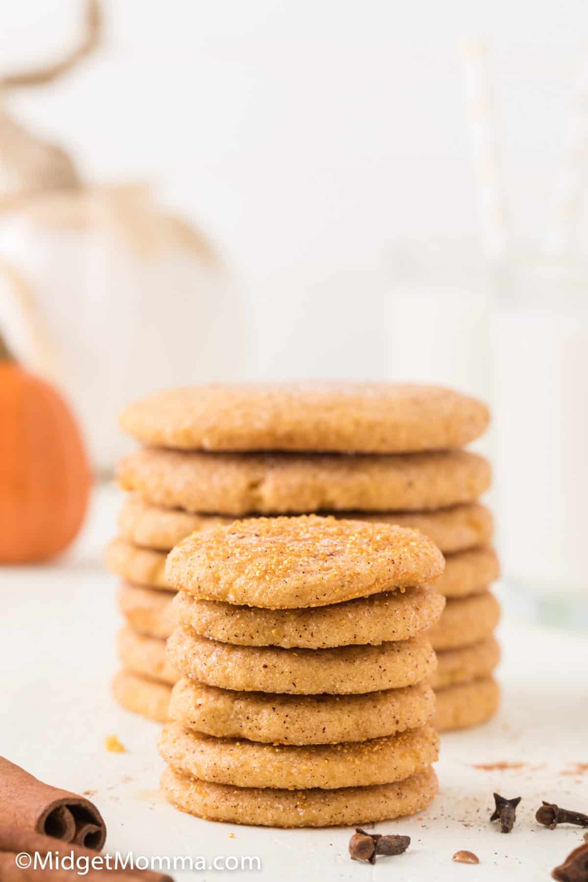 Soft and Chewy Pumpkin Snickerdoodle Cookies MidgetMomma