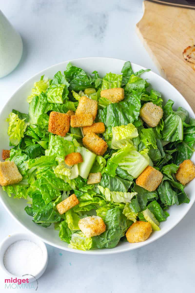 Caesar Salad with Chicken and Homemade Caesar dressing