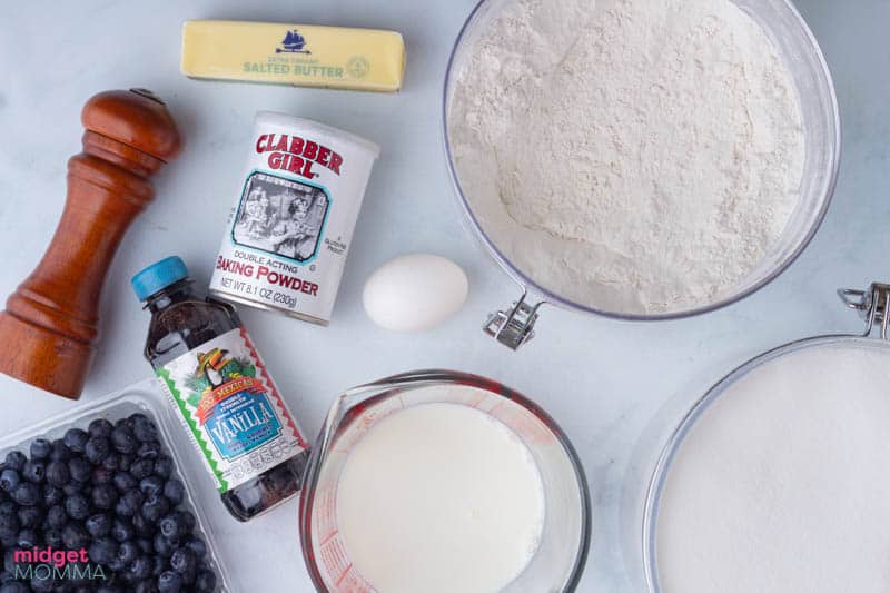 Homemade Blueberry pancakes Ingredients