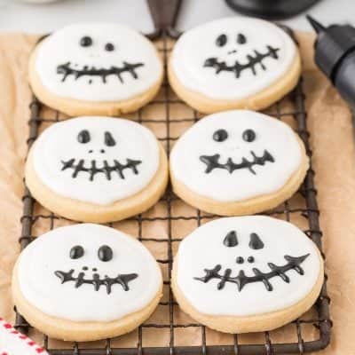 Jack Skellington Halloween Sugar Cookies